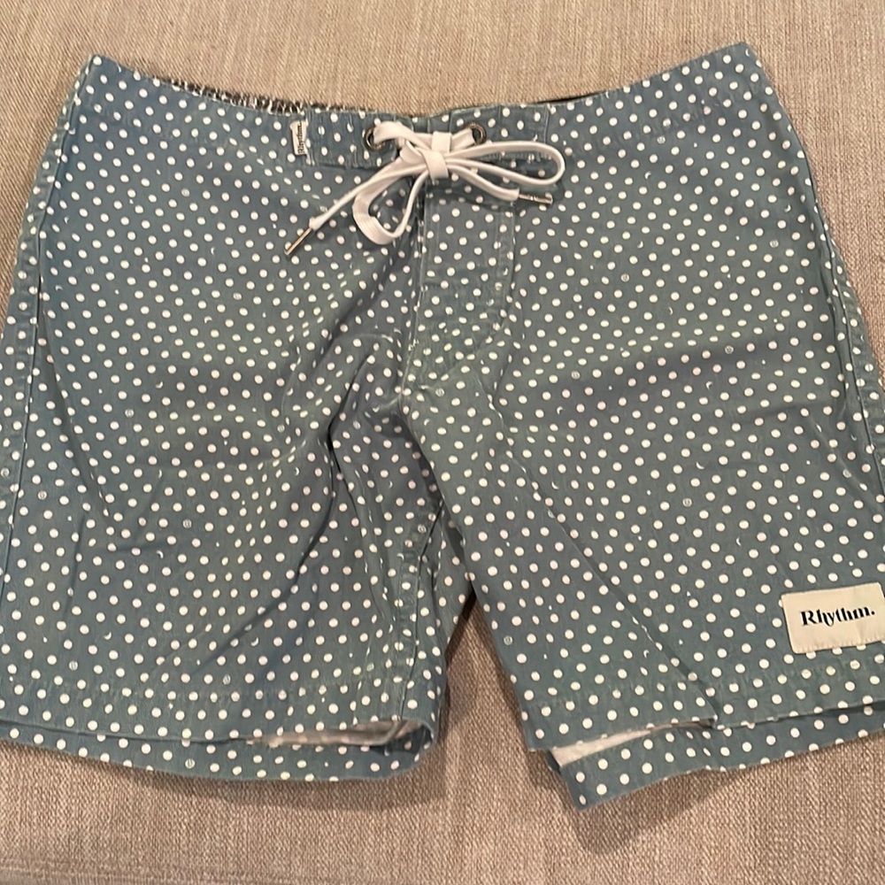 Rhythm polka dot white/blue shorts